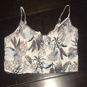 Kendall and Kylie button up brallette/ crop top